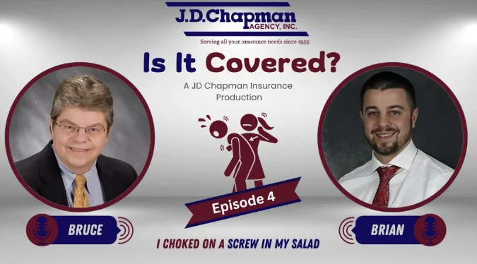 Screenshot of Episode 4 of JD Chapman podcast 'Is It Covered?'.